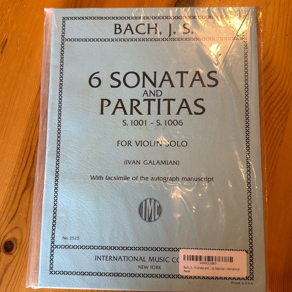 Bach J.S. - 6 Sonatas and Partitas S. 1001 1006 for Violin